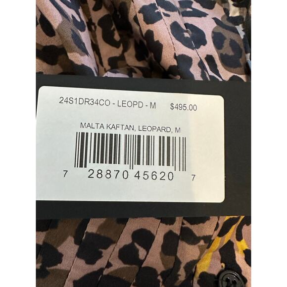 Cynthia Rowley Malta Kaftan Leopard Maxi Dress Size Medium NWT - Picture 8 of 16